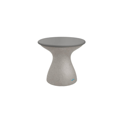 Ledge Lounger | Autograph Sandstone Standard Side Table with Gray Lid | Outdoor Pool and Patio Furniture