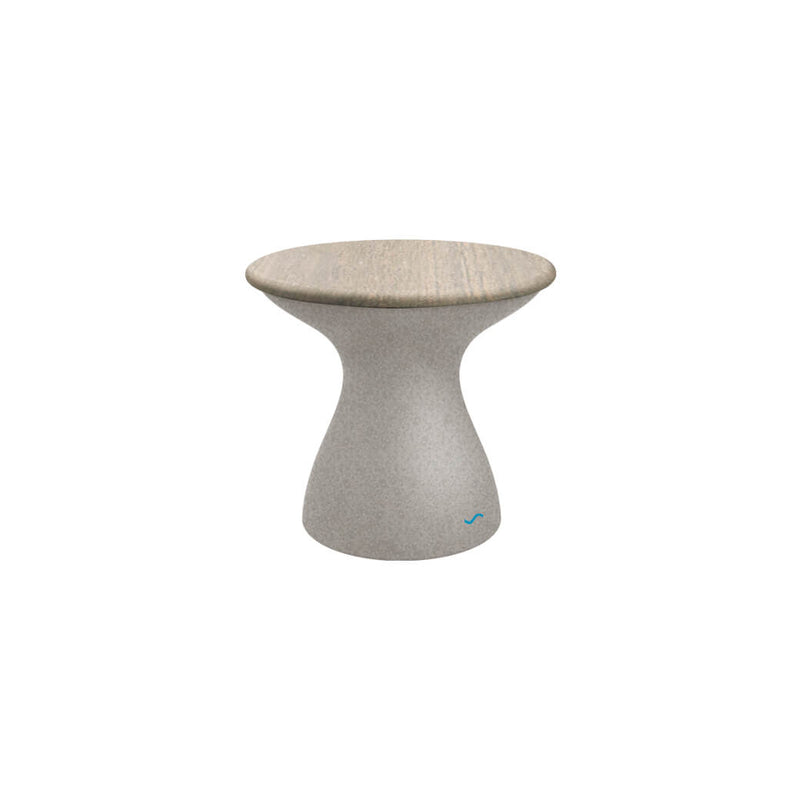 Ledge Lounger | Autograph Sandstone Standard Side Table with Wheat Lid | Outdoor Pool and Patio Furniture
