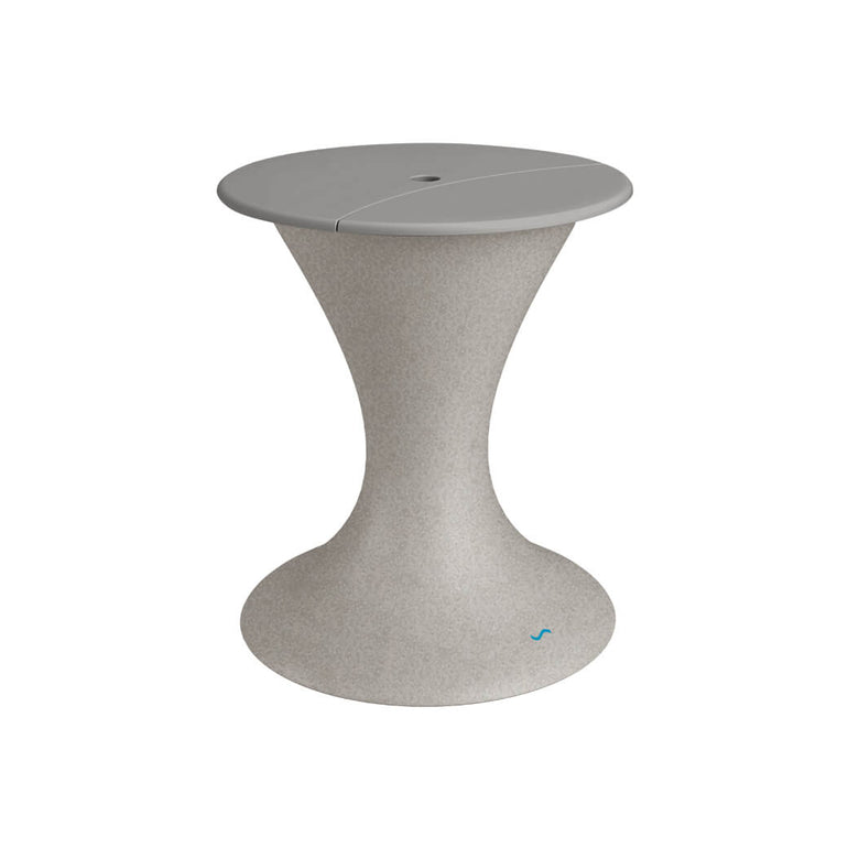 Ledge Lounger | Autograph Sandstone Umbrella Stand Ice Bin with Gray Lid | Outdoor Pool and Patio Furniture