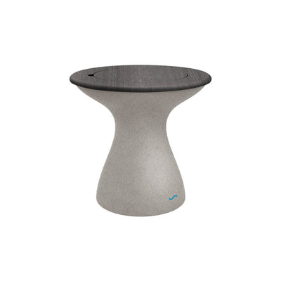 Ledge Lounger | Autograph Sandstone Tall Ice Bin Side Table with Fog Lid | Outdoor Pool and Patio Furniture