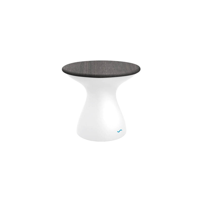 Ledge Lounger | Autograph White Standard Side Table with Fog Lid | Outdoor Pool and Patio Furniture