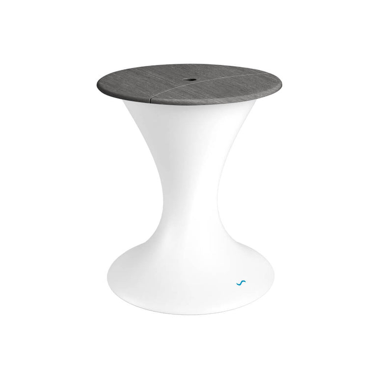 Ledge Lounger | Autograph White Umbrella Stand Ice Bin with Fog Lid | Outdoor Pool and Patio Furniture