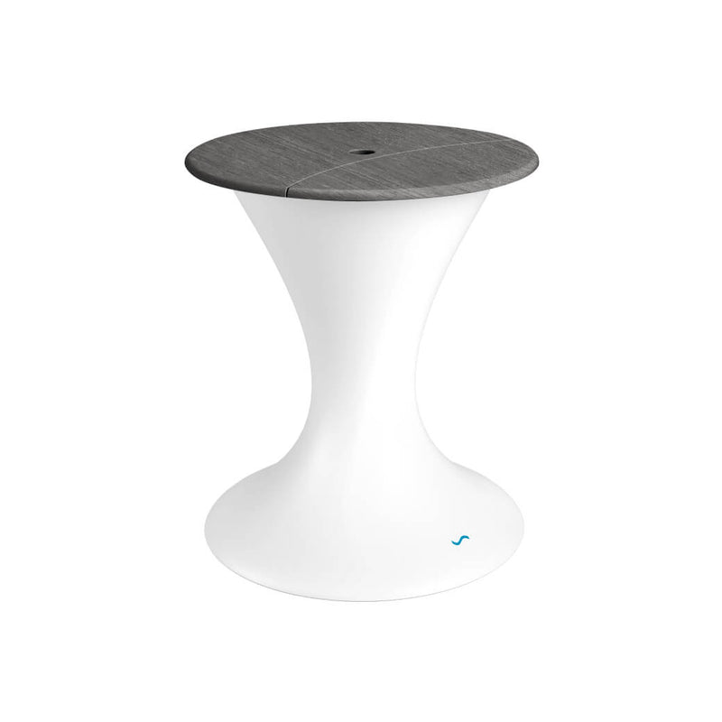 Ledge Lounger | Autograph White Umbrella Stand Ice Bin with Fog Lid | Outdoor Pool and Patio Furniture