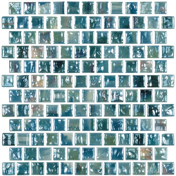 Level Watercolor, 1" x 1" Glass Tile | Mosaic Pool Tile by Vidrepur 