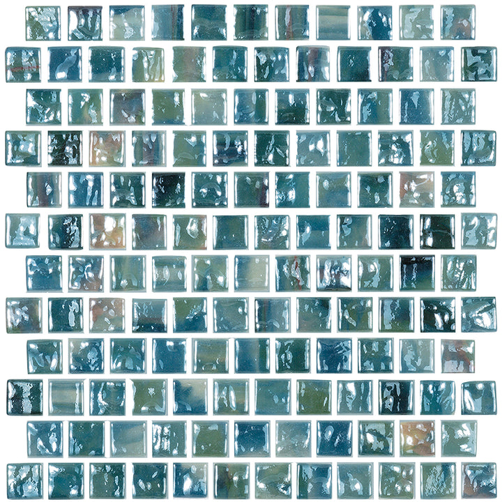 Level Watercolor, 1" x 1" Glass Tile | Mosaic Pool Tile by Vidrepur 
