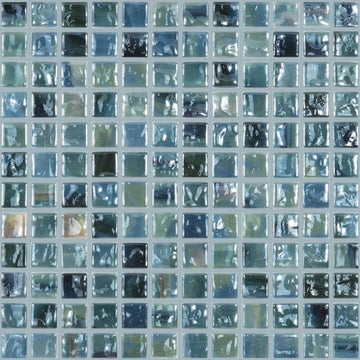 Level Watercolor, 1" x 1" Glass Tile | Mosaic Pool Tile by Vidrepur 
