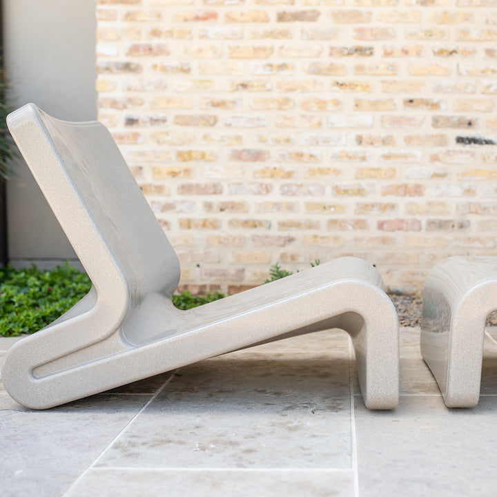 Tupelo Goods Line Chair | Patio & Pool Shelf Lounge Chair with Ottoman