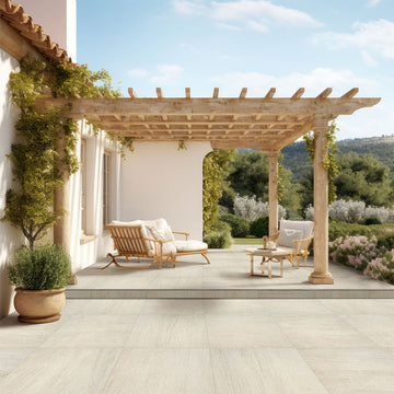 Living Style Beige, 24" x 24" | 2CM Porcelain Pool Pavers by MSI 