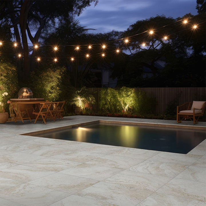 Living Style Travertino, 24" x 24" - 2CM Outdoor Porcelain Paver