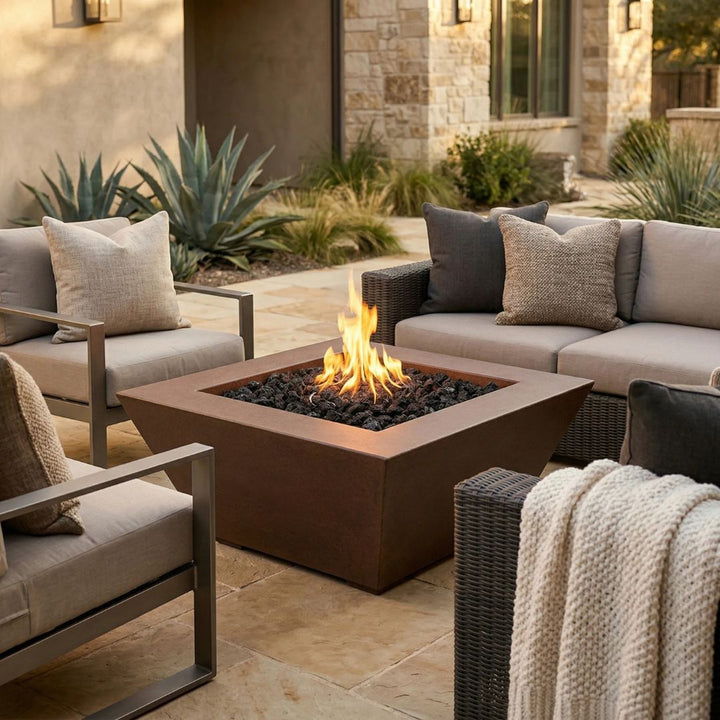 Prism Hardscapes Lombard Fire Table | Outdoor Gas Fire Pit