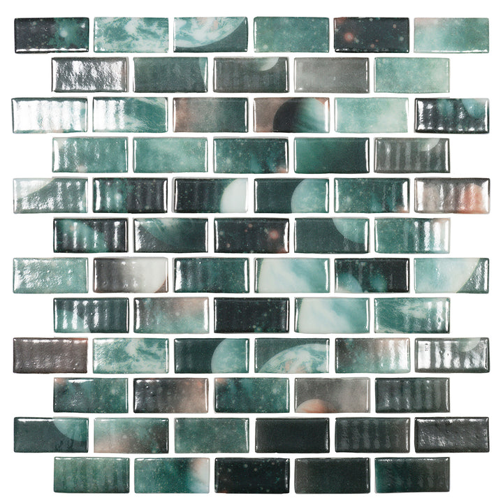 Luna, 1" x 2" Glass Tile | Mosaic Pool Tile by Vidrepur 