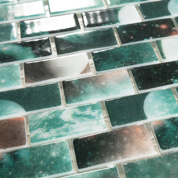 Luna, 1" x 2" Glass Tile | Mosaic Pool Tile by Vidrepur 