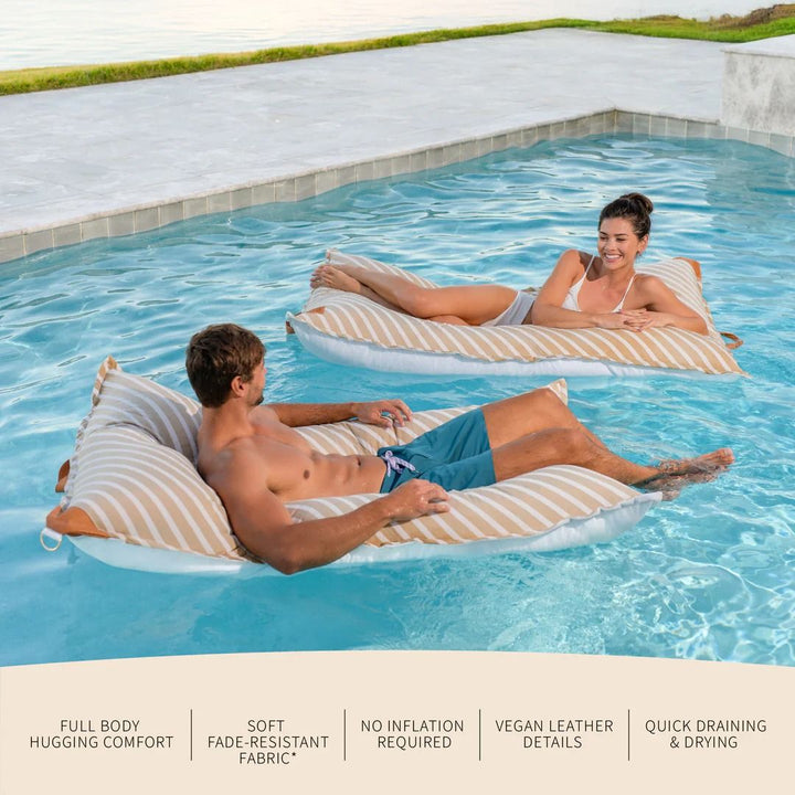 Lux Twilight Lagoon Lounger - Sand Stripe