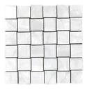 Mother of Pearl Polished Silver, Basketweave Mosaic - Porcelain Tile