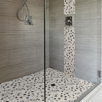 Black and White, Pebble Tile | MSI Natural Stone Tile | THDW1-SH-PEB