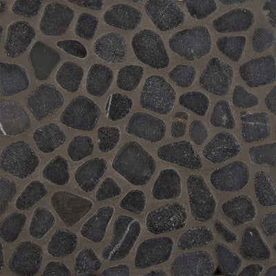 Black Pebbles, Pebble Tile | MSI Natural Stone Tile | SMOT-PEB-BLK