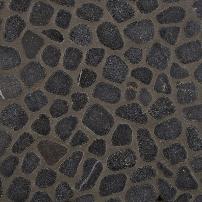 Black Pebbles, Pebble Tile | MSI Natural Stone Tile | SMOT-PEB-BLK