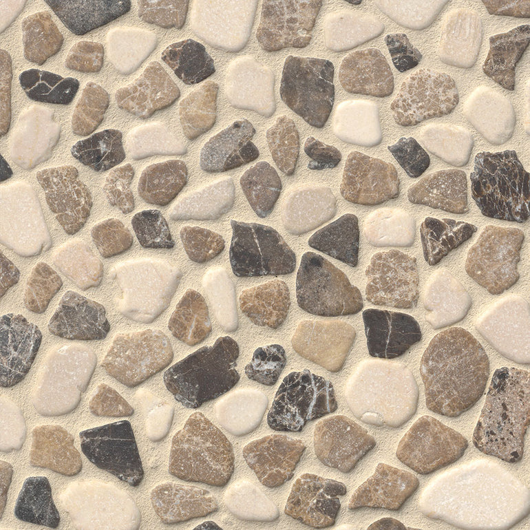 Mix Marble, Pebble Tile | MSI Natural Stone Tile | SMOT-PEB-MIXMAR