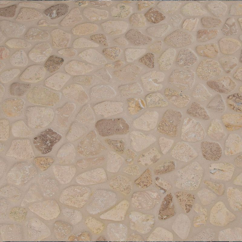 Travertine Blend, Pebble Tile | MSI Stone Tile | SMOT-PEB-TRAVBLND