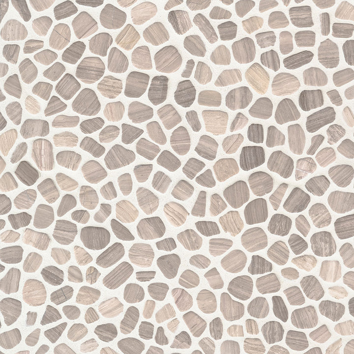 White Pebbles, Pebble Tile | Natural Stone by MSI | SMOT-PEB-WHTOAK