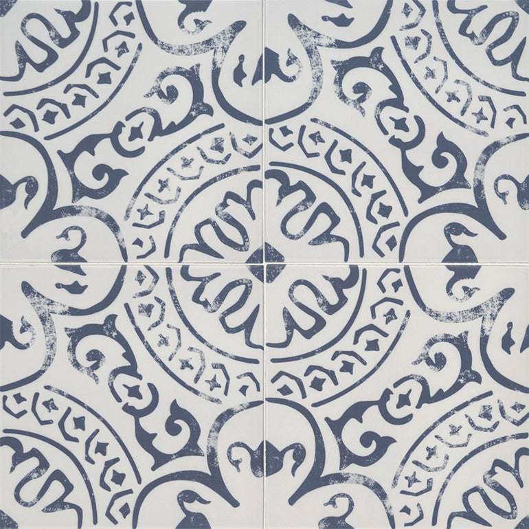 Indigo, 8" x 8" Porcelain Tile | NIND8X8 | Patterned Tile by MSI
