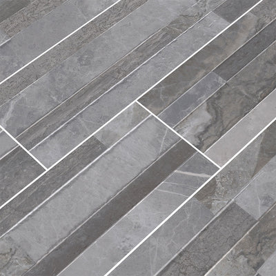 Palisade Grey, 6" x 24" Porcelain Stacked Ledger Tile | NPALGRE6X24 