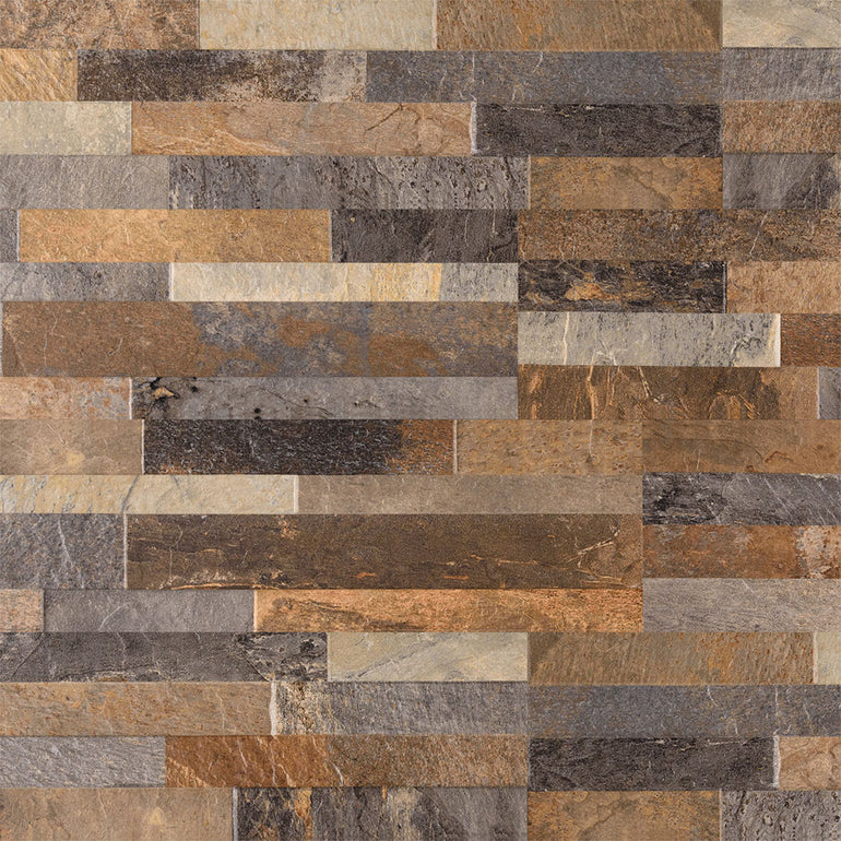 Rocky Gold, 6" x 24" Porcelain Ledger Tile | MSI Tile | NROCGOL6X24