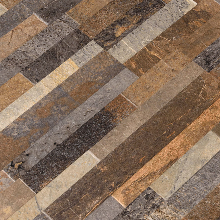 Rocky Gold, 6" x 24" Porcelain Ledger Tile | MSI Tile | NROCGOL6X24