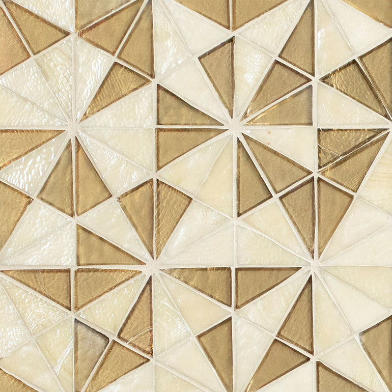 Stella Gold, Glass Tile | SMOT-GLSB-STEGLD6MM | Triangle Tile by MSI