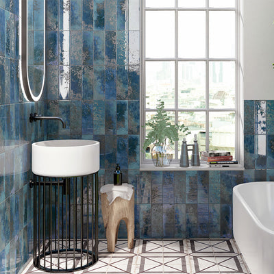 Marza Cobalt, 4" x 12" Ceramic Tile | Backsplash & Wall Tile by MSI