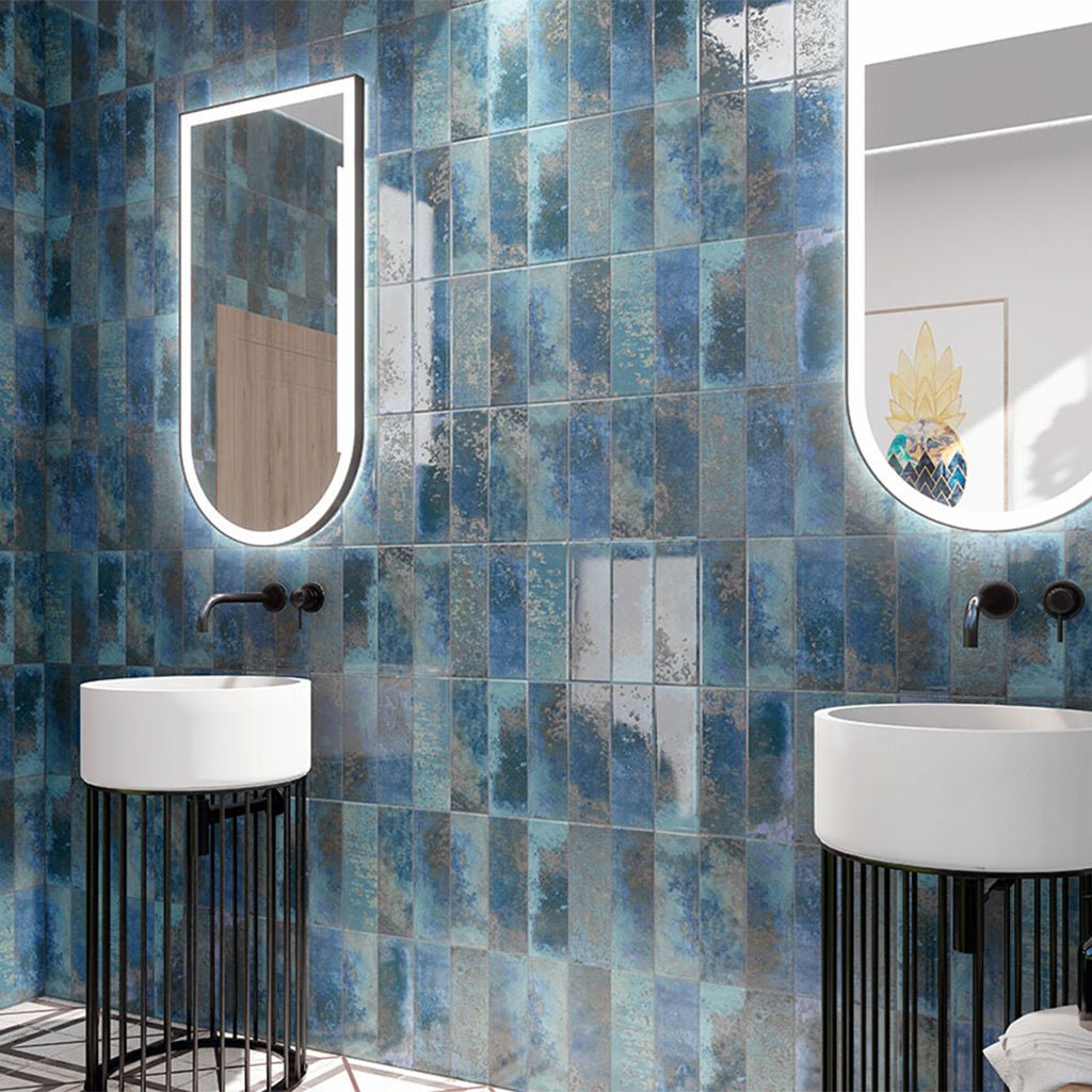 Marza Cobalt, 4" x 12" Ceramic Tile | Backsplash & Wall Tile by MSI