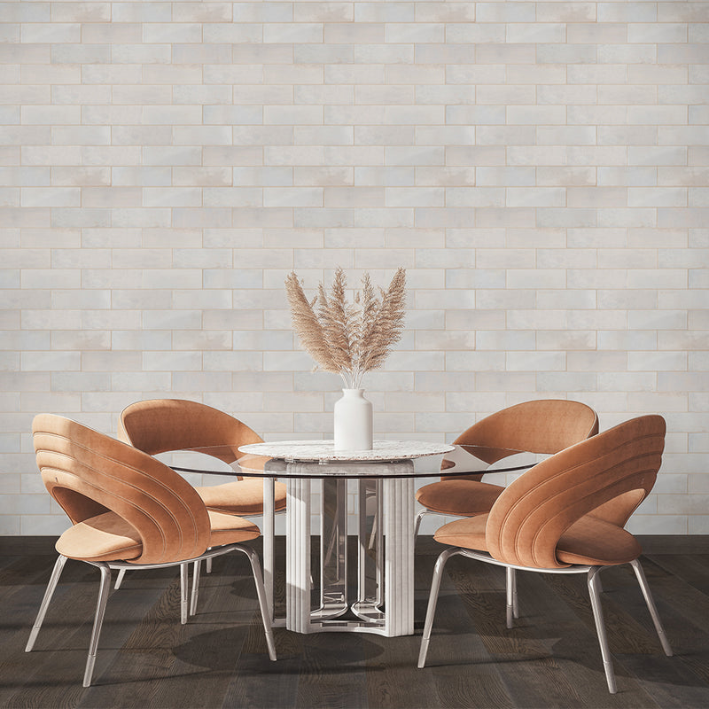 Marza Pearl, 4" x 12" Ceramic Tile | Backsplash & Wall Tile by MSI