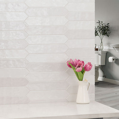 Renzo Dove Pickett 2.5" x 13" | Ceramic Tile for Kitchens & Bathrooms