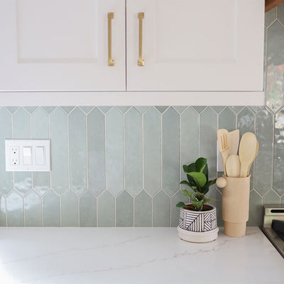Renzo Jade Pickett 2.5" x 13" | Ceramic Tile for Kitchens & Bathrooms