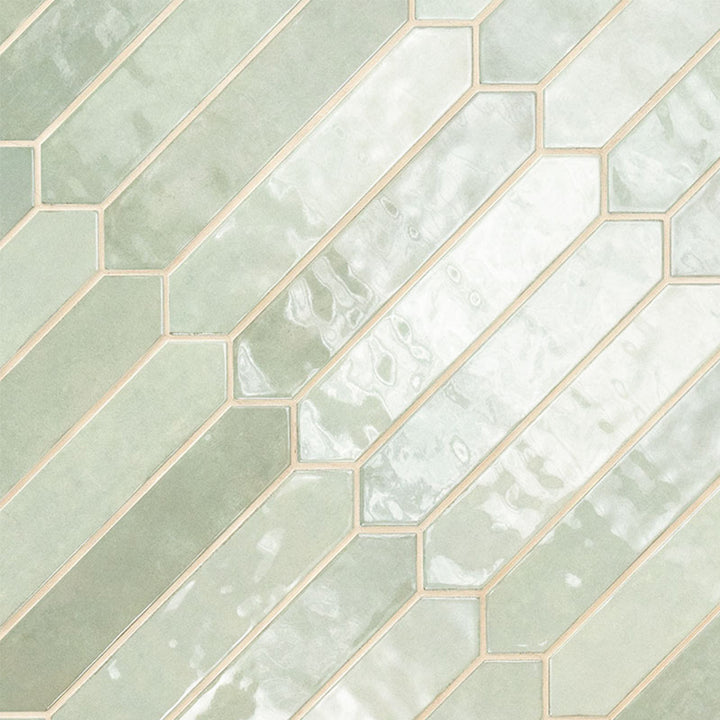 Renzo Jade Pickett 2.5" x 13" | Ceramic Tile for Kitchens & Bathrooms
