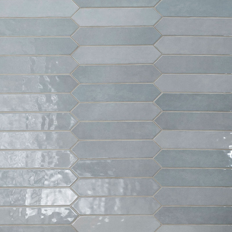 Renzo Sky Pickett 2.5" x 13" | Ceramic Tile for Kitchens & Bathrooms