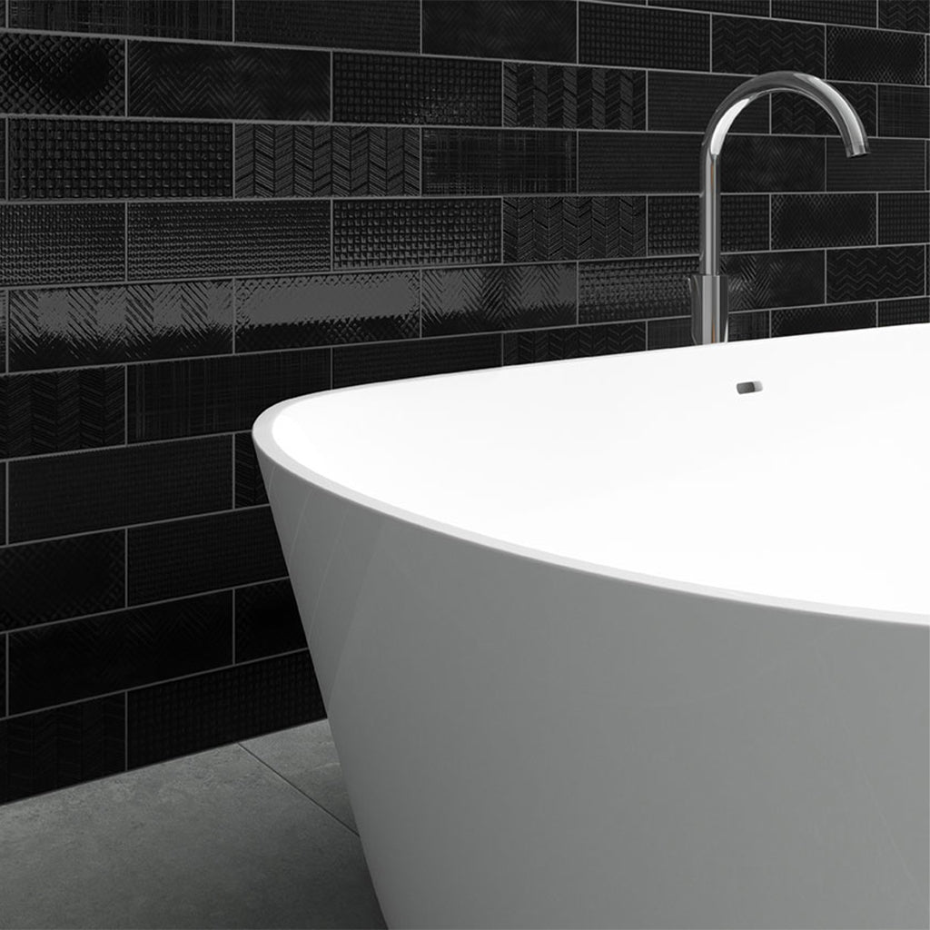 Ink 3D Mix, 4" x 12" Ceramic Tile | Kitchen Backsplash Tile by MSI