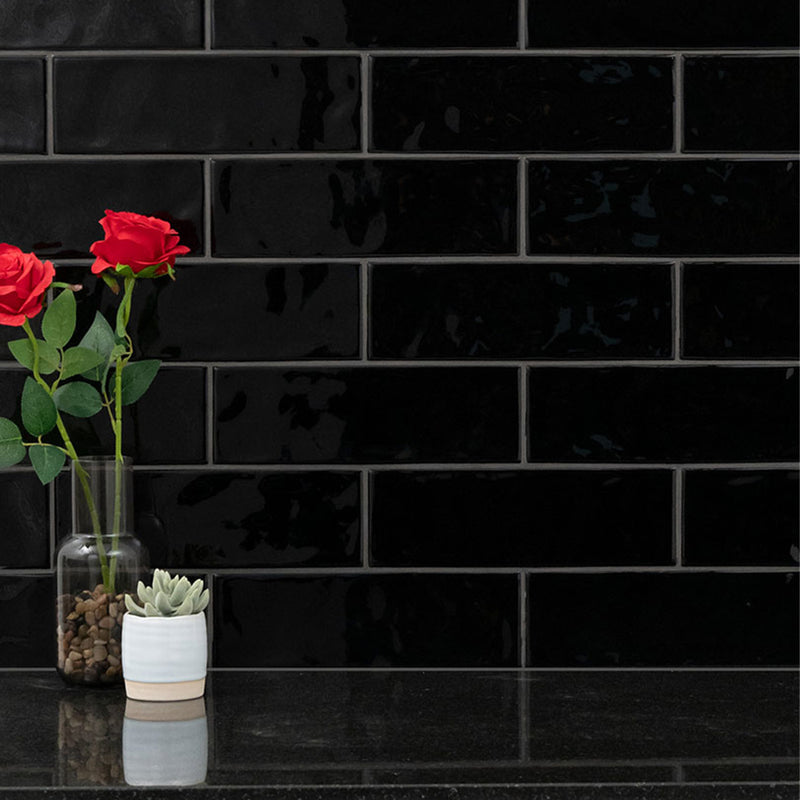 Ink Mix, 4" x 12" Ceramic Tile | Kitchen Backsplash Tile by MSI