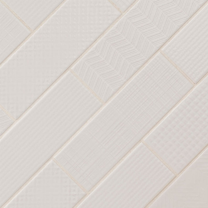 Pure 3D Mix, 4" x 12" Ceramic Tile | Kitchen Backsplash Tile by MSI