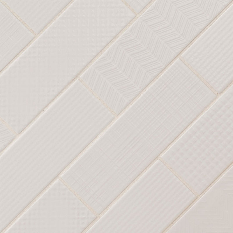 Pure 3D Mix, 4" x 12" Ceramic Tile | Kitchen Backsplash Tile by MSI