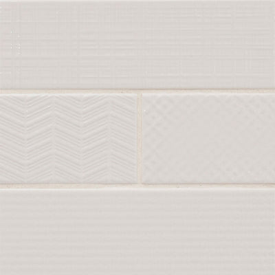 Pure 3D Mix, 4" x 12" Ceramic Tile | Kitchen Backsplash Tile by MSI