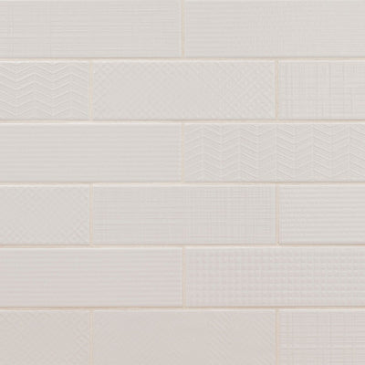 Pure 3D Mix, 4" x 12" Ceramic Tile | Kitchen Backsplash Tile by MSI