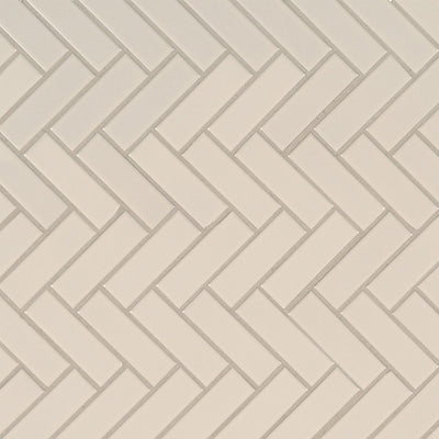 Almond, Herringbone Mosaic - Porcelain Tile