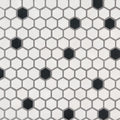 Black and White, Hexagon Mosaic - Porcelain Tile