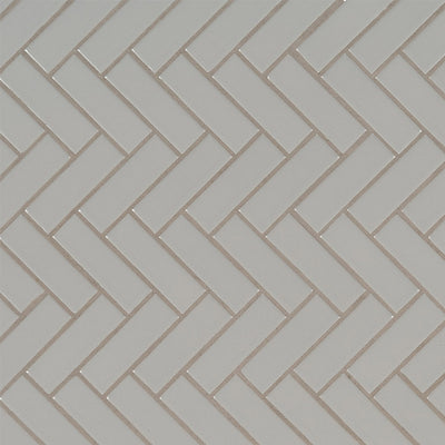 Gray, Herringbone Mosaic - Porcelain Tile