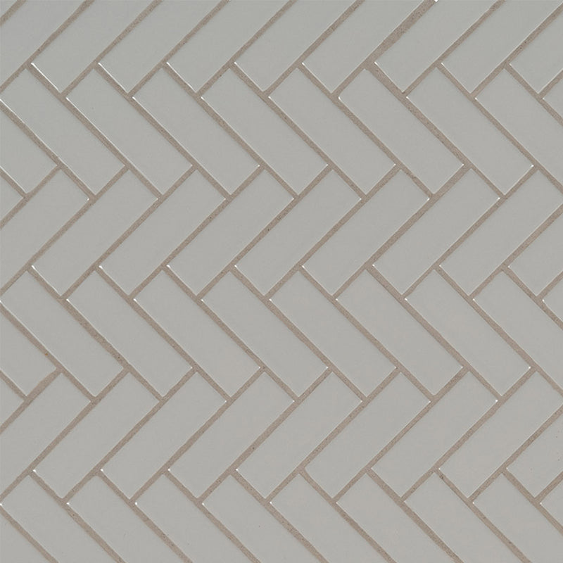Gray, Herringbone Mosaic - Porcelain Tile