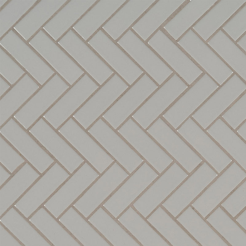 Gray, Herringbone Mosaic - Porcelain Tile