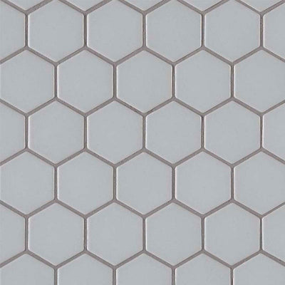 Domino Matte Gray, Hexagon Mosaic - Porcelain Tile