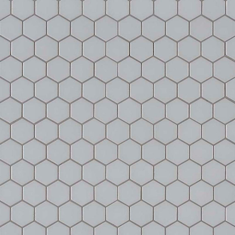 Domino Matte Gray, Hexagon Mosaic - Porcelain Tile