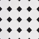 White and Black, Octagon Mosaic - Porcelain Tile